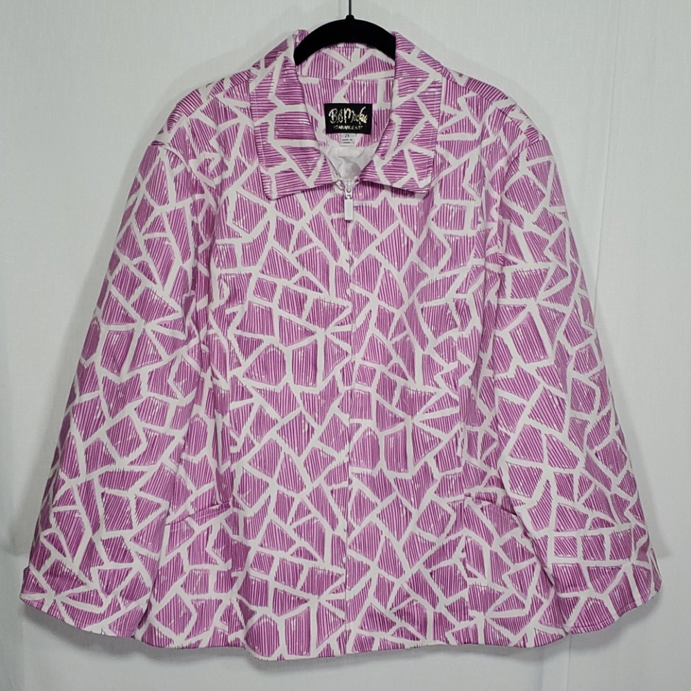 Bob Mackie Wearable Art Full Zip Jacket Plus Size
